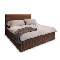 BOXBETT PISA 140x200 cm mit Matratze und Topper - Braun - Braun, Holz (140/200cm) - MASSENO