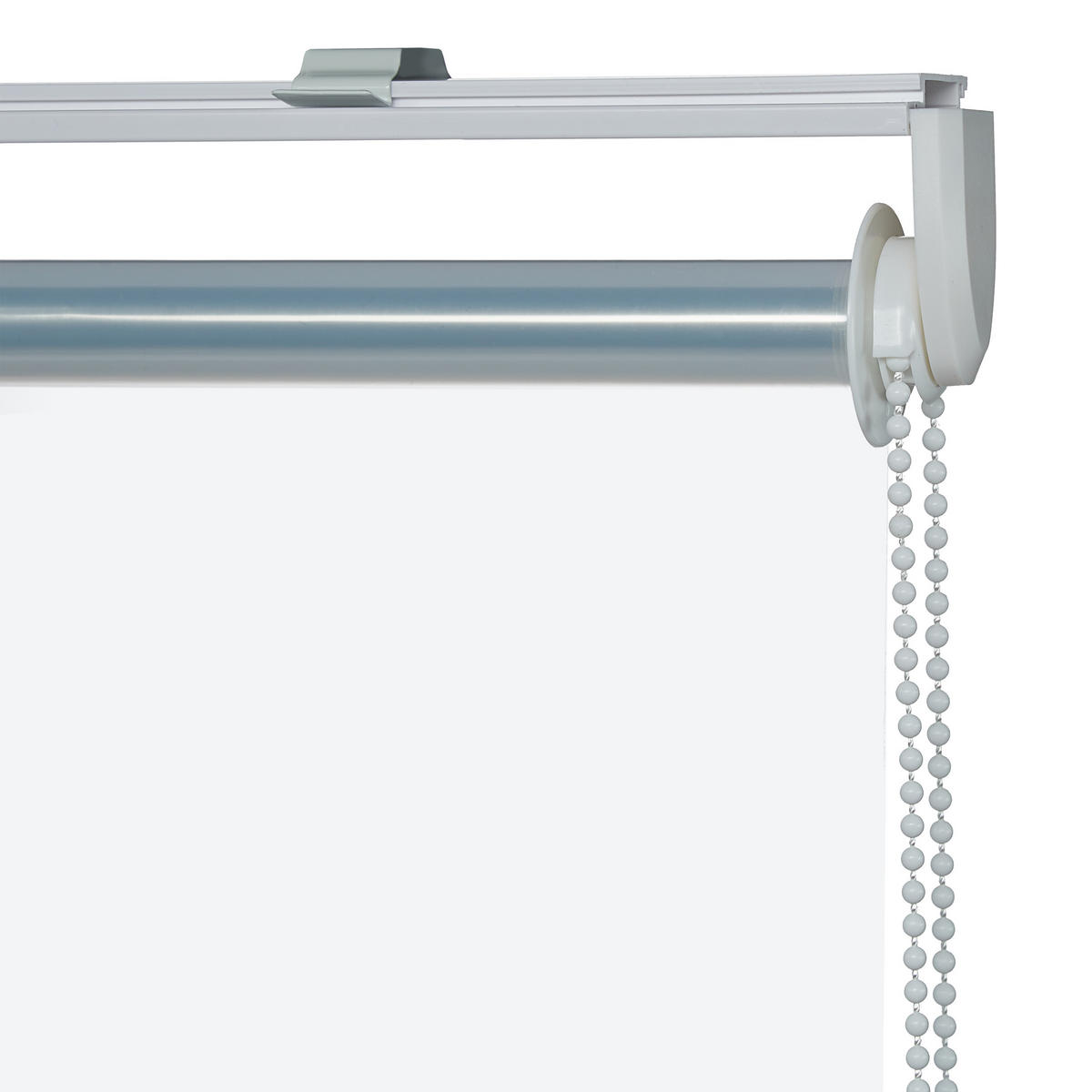 DUSCHROLLO - Transparent, Kunststoff/Metall (120/4.5cm) - Relaxdays