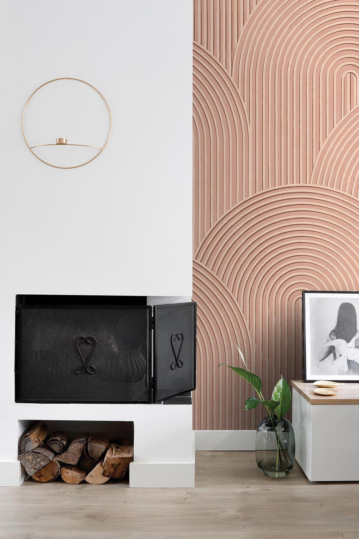FOTOTAPETE 3D Muster 250 x 279 cm - Pink, Papier (250/279cm) - ESTAhome