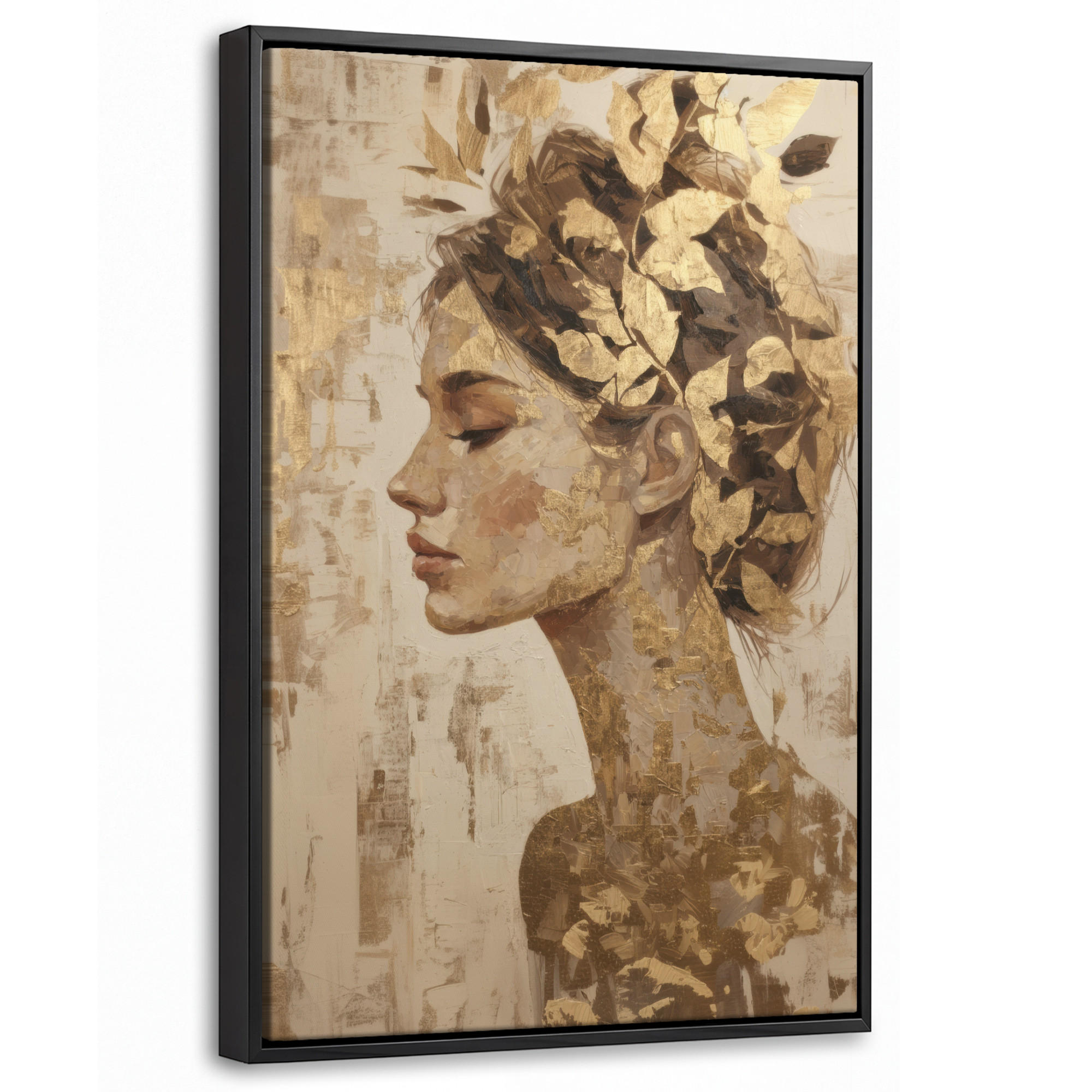 MuchoWow Leinwand Gold 40x60 cm