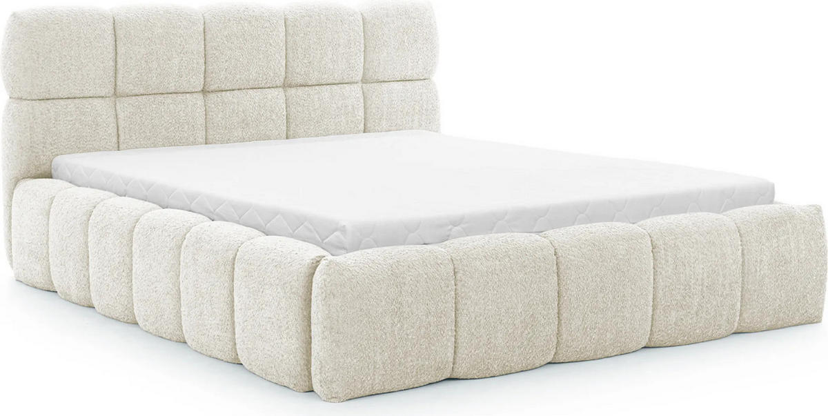 POLSTERBETT Salerno - Weiß, Textil (120/200cm) - Meblini