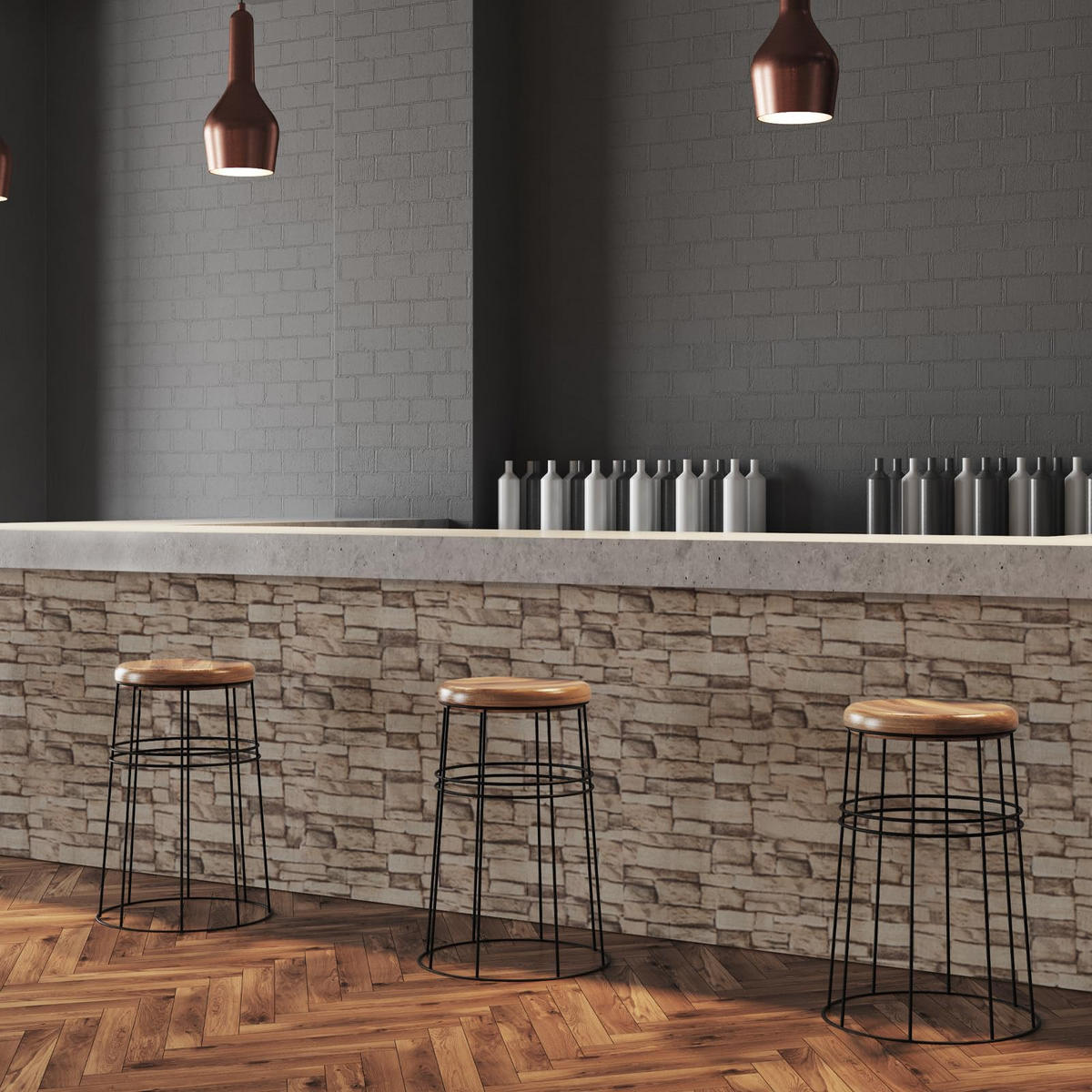 WANDVERKLEIDUNG 35x38.5 cm 10 stück - Hellbraun, Karton (3/35/38.5cm) - Kaket