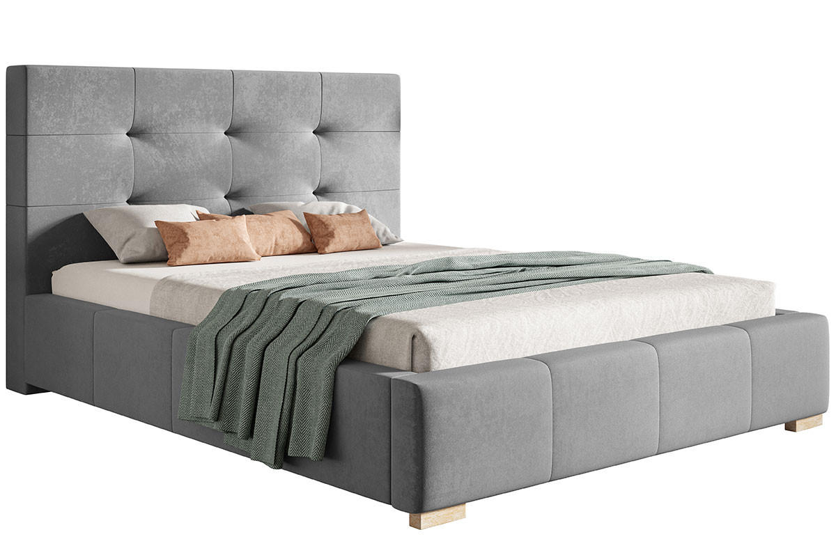 BETT Grau BEN 5 180x200 cm - Grau, Textil (180/200cm) - Sepro Meble