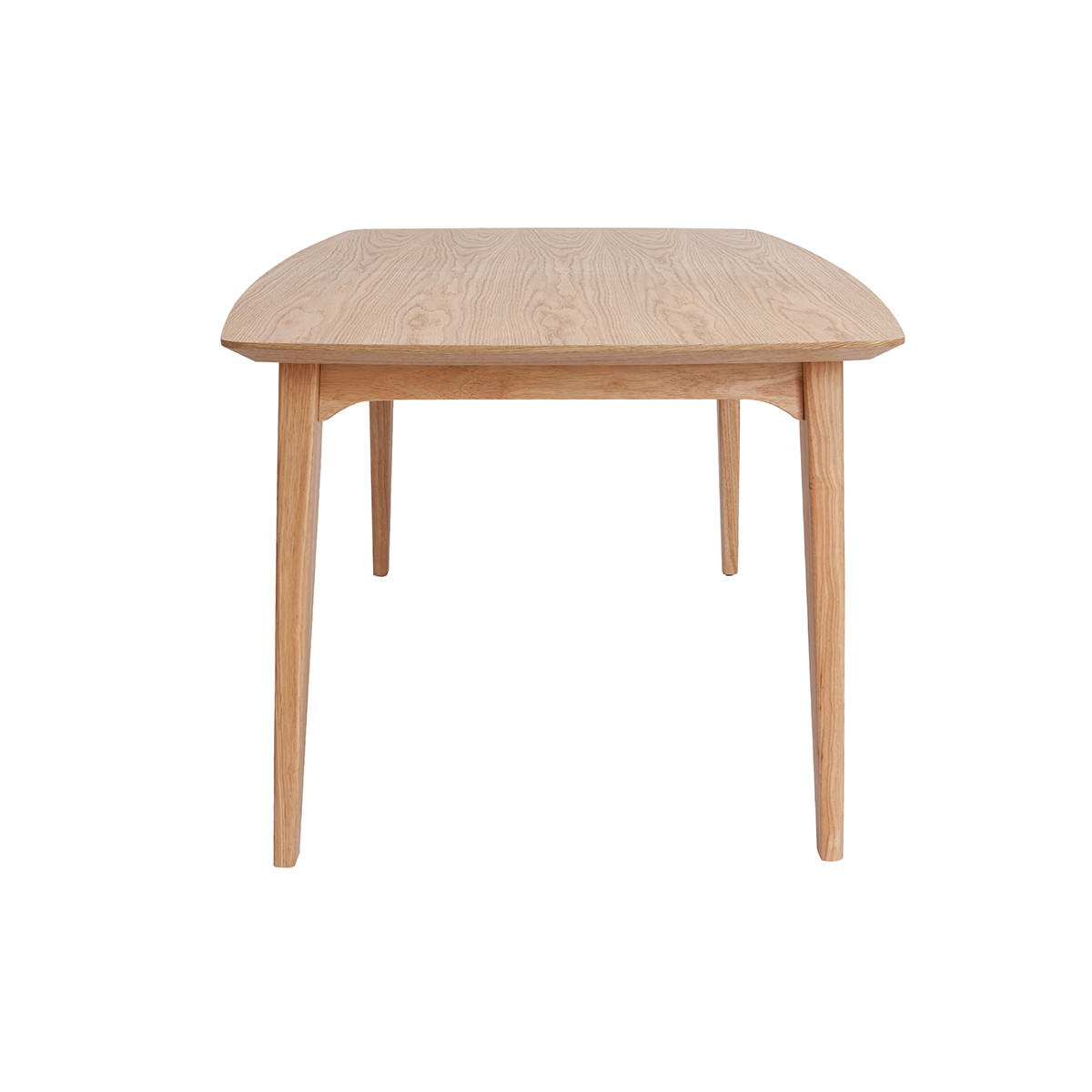 ESSTISCH Skandinavisch Ausziehbar Eichenfurnier B180-230 cm FIFTIES - Eiche Bianco, Holz (230/100/76.5cm) - Miliboo