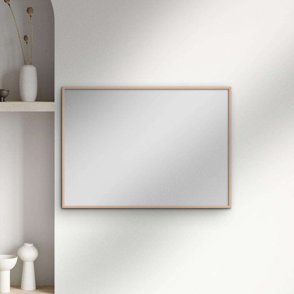 SPIEGEL - Rosafarbenes Holz - Rosa, Holz/Papier (15/21/2cm) - Poster&Frame