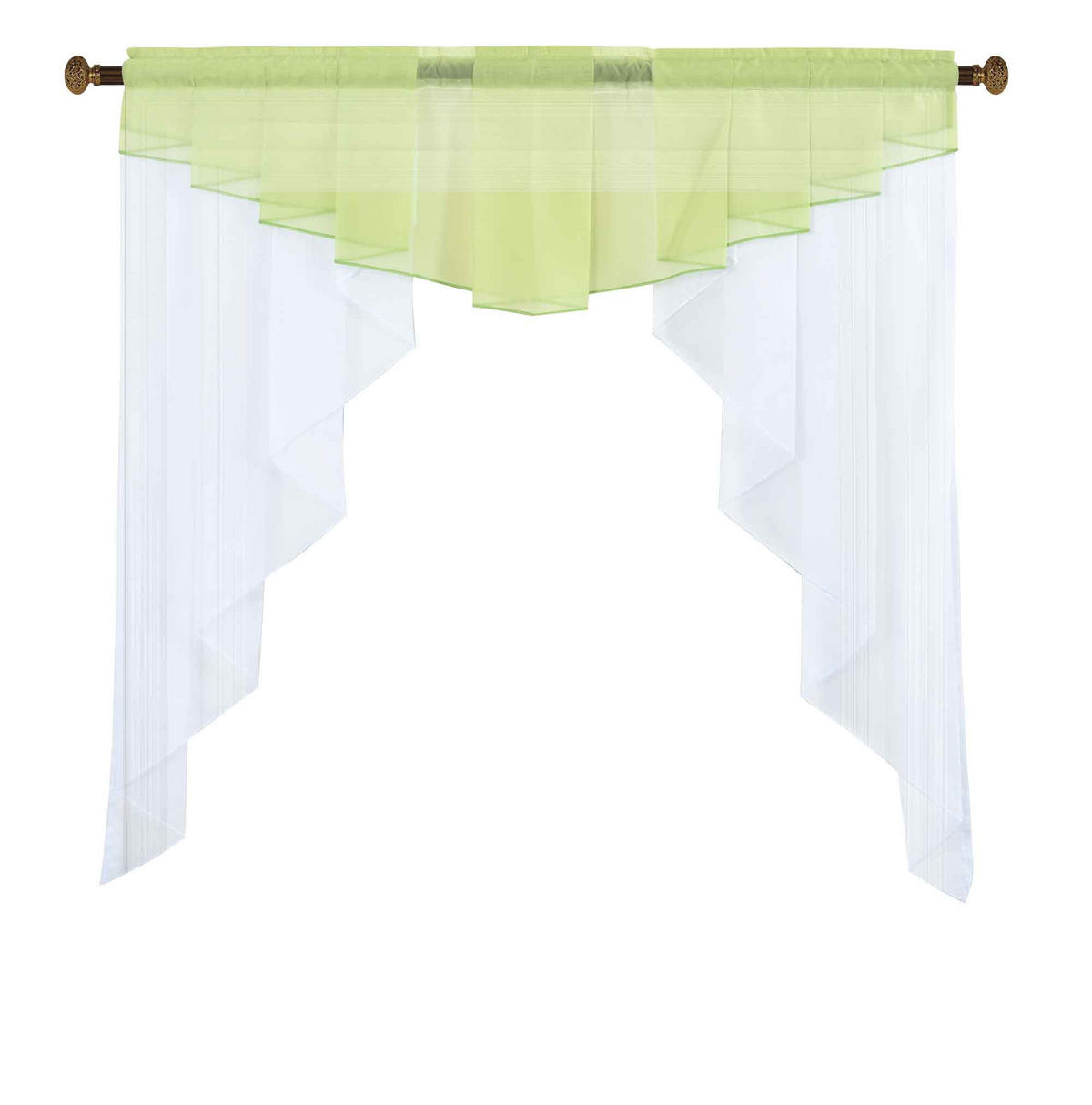 SCHEIBENGARDINE MEIßEN 100x100 cm Apfelgrün - Grün, Textil (100/100cm) - Gardinenbox
