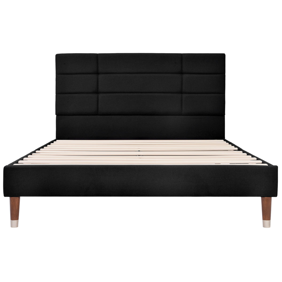 POLSTERBETT 140/200 cm mit Matratze, Lattenrost und 7-Zonen-Komfort, Schwarz - Schwarz, Holz (140/140cm) - Redom