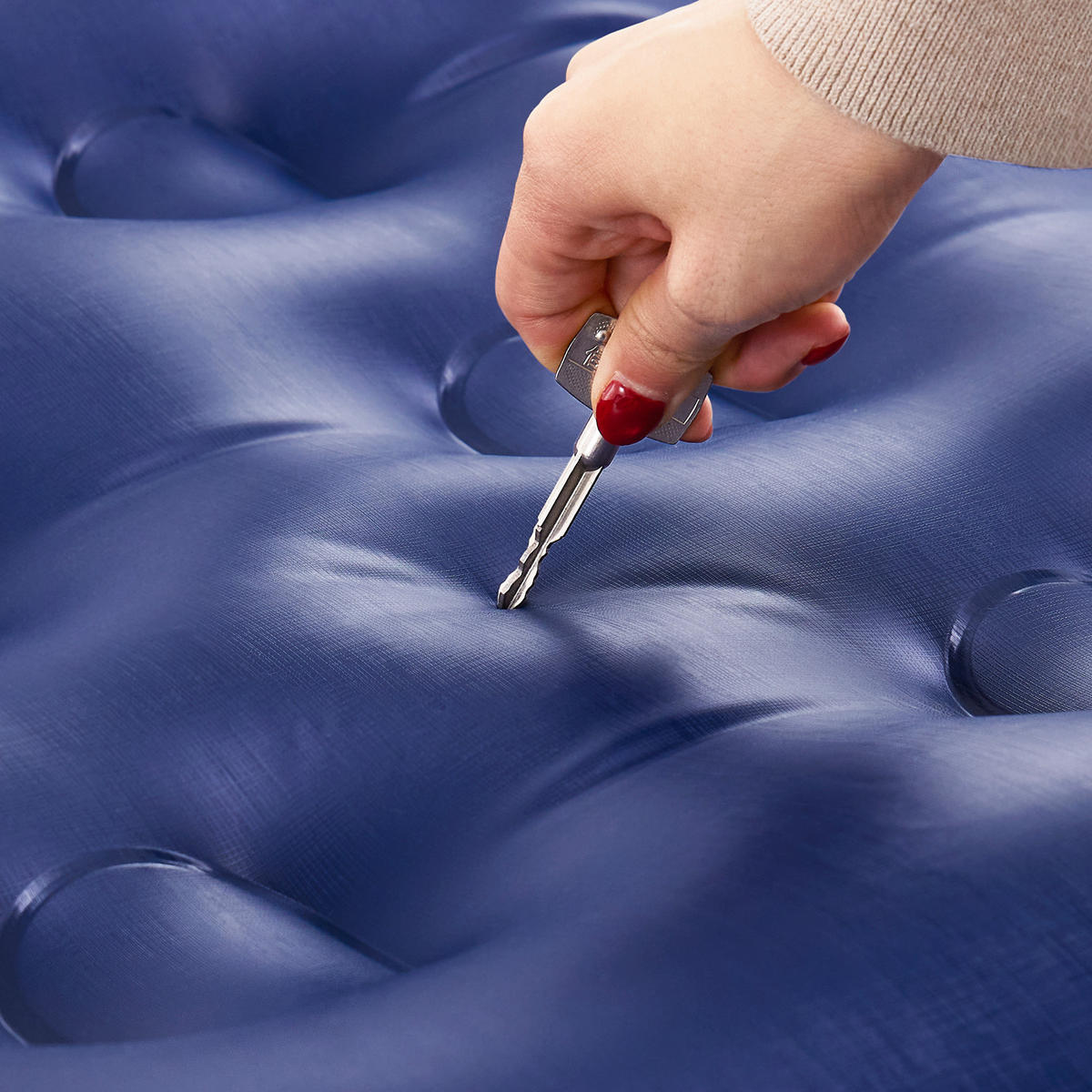 LUFTBETT mit integrierten Kissen OGS32-II-L-P01 - Ahornfarben, Fell (137/191cm) - SoBuy