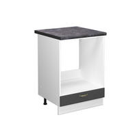 HERDUMBAUSCHRANK Fame-Line Anthrazit-Gold 60 cm, AP Anthrazit - Anthrazit/Weiß, Holzwerkstoff (60/82/60cm) - Vicco