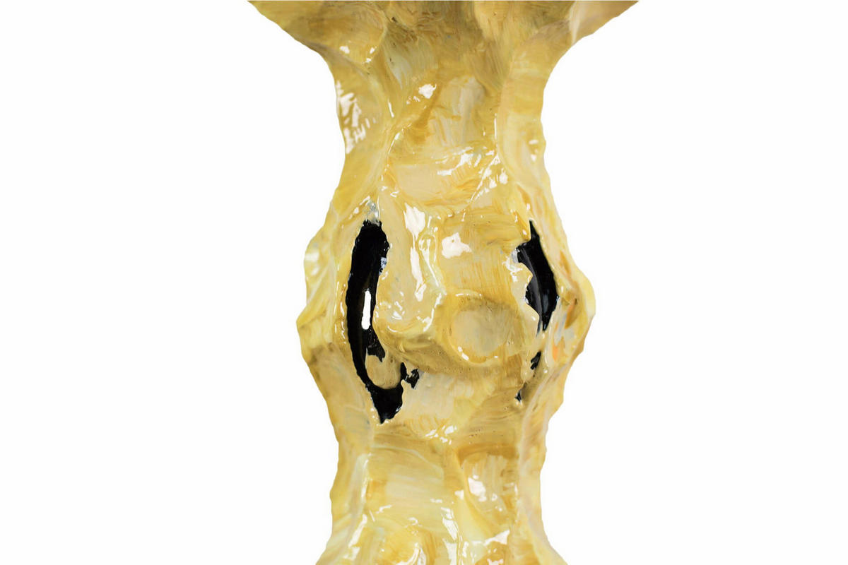 SKULPTUR Gold 15/30 cm - Rot/Goldfarben, Stein (1.9/30/15cm) - KUNSTLOFT