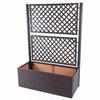 POLY-RATTAN RANKGITTER Braun, Anthrazit - Anthrazit/Braun, Kunststoff (100/142/43cm) - MCW