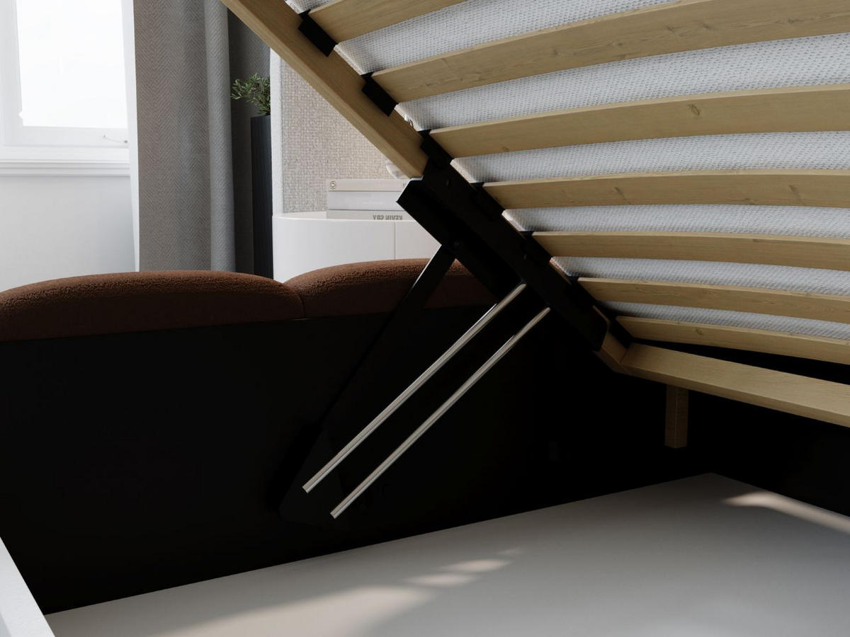 POLSTERBETT Modo 200x200 Braun - Braun, Textil (200/200cm) - Graingold