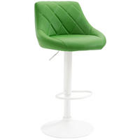 BARHOCKER Lazio 83-104x46x49 cm Grün - Grün, Leder (46/83/49cm) - furnicato