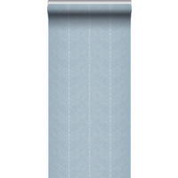 TAPETE Fischgrätmuster - Blau, Papier (53/1000cm) - Sanders & Sanders