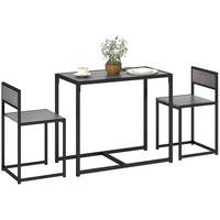 BARTISCH-SET, 3-teilig 90×47×76cm, grau - Grau, Holzwerkstoff (47/76/90cm) - Vallsero