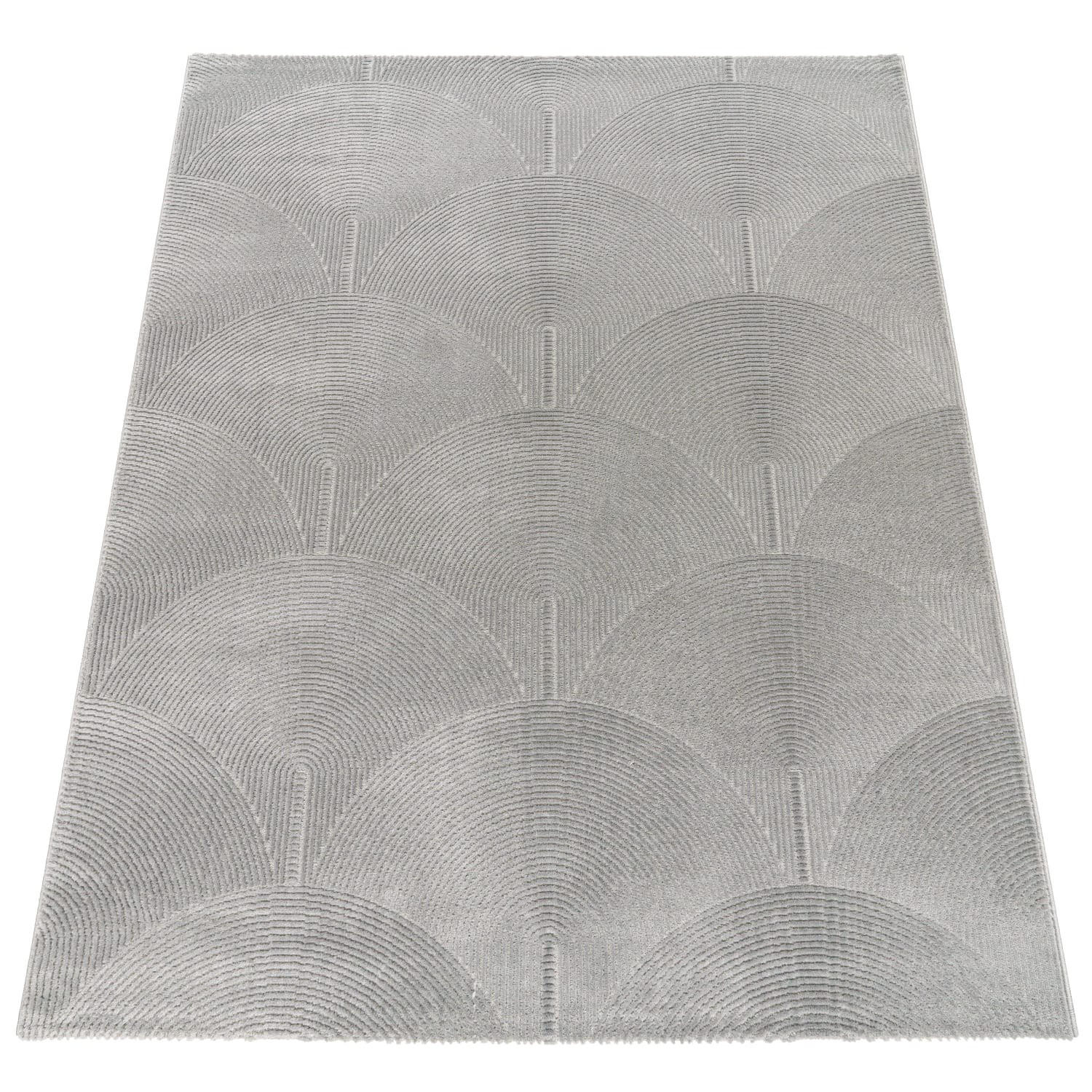 KURZFLORTEPPICH, abstrakt, Florhöhe 9 mm, Anthrazit, 120 x 160 cm - Anthrazit, Textil (120/160cm) - KADIMA DESIGN