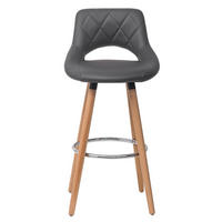 BARHOCKER DE-36098 Mit Holzbeinen Grau - Grau, Holz (40/70/43cm) - ComfortXL