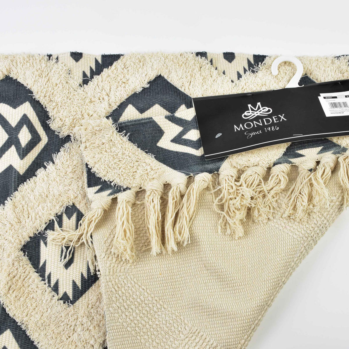 TEPPICH Boho Grau 90/60/2 cm Textilien - Grau, Textil (60/90cm) - Mondex