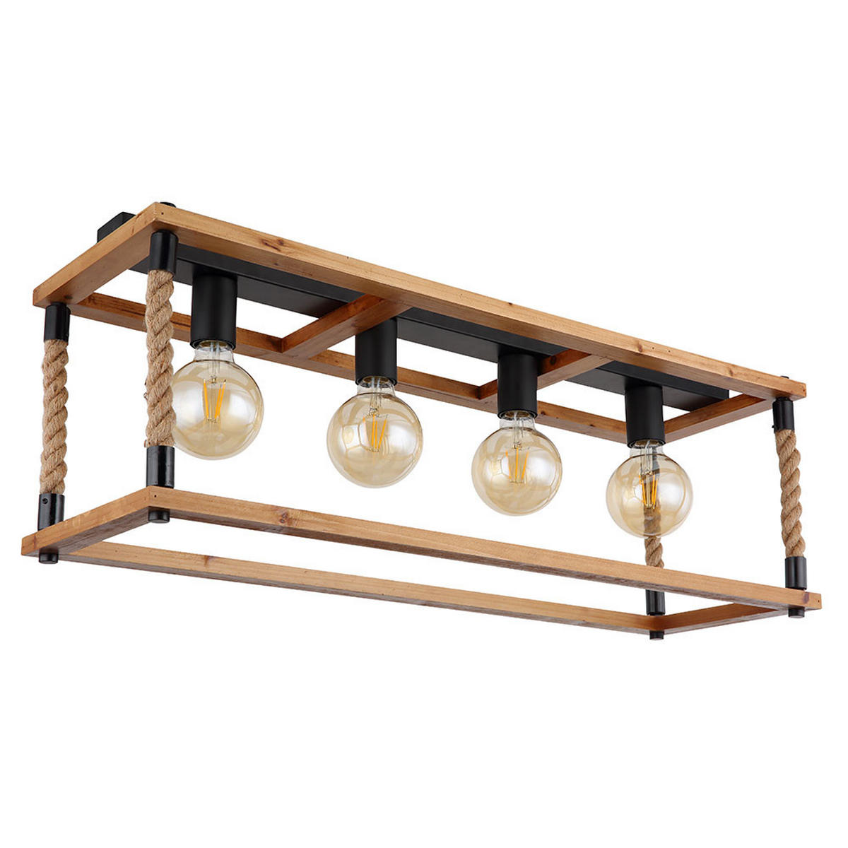 DECKENLEUCHTE VERNON Holzoptik Braun - Braun, Holz (75/25/31cm) - Globo Lighting