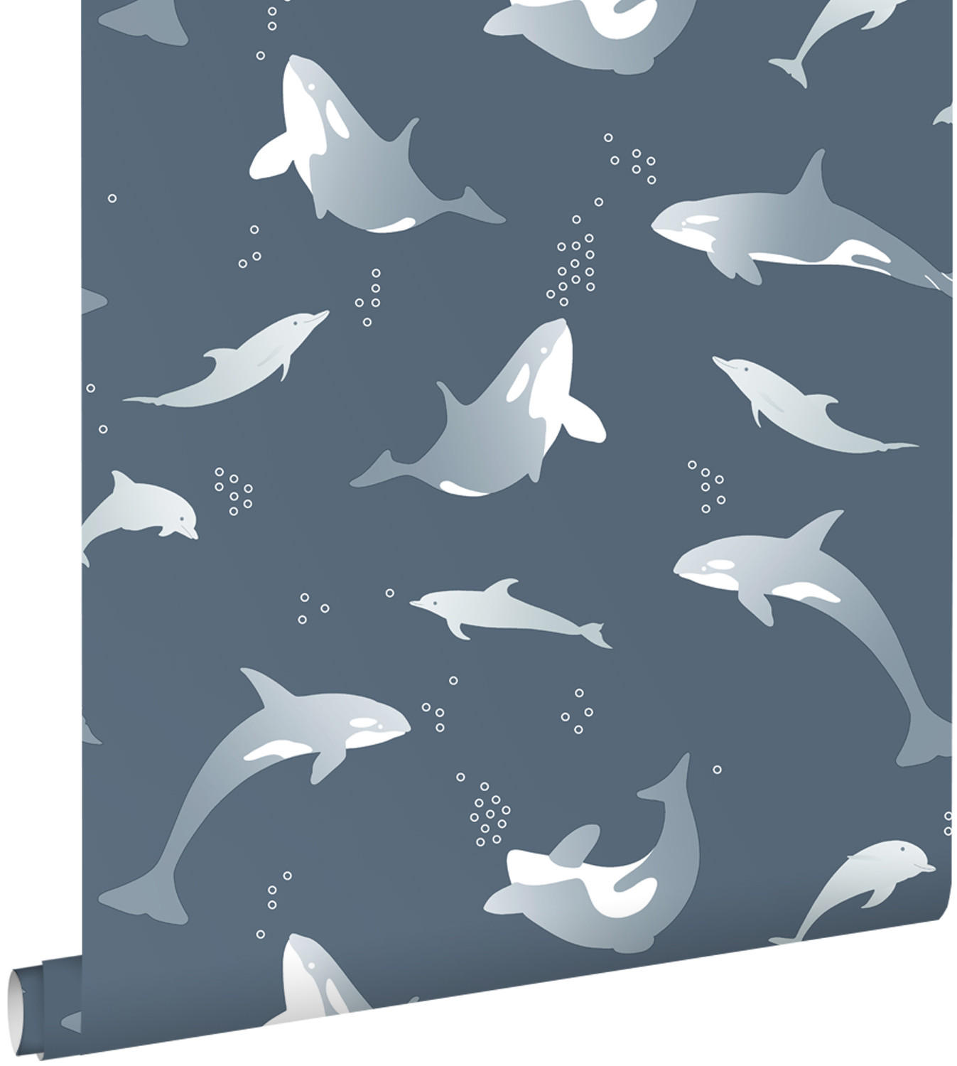 TAPETE Walen 50 x 900 cm - Blau, Papier (50/0.1cm) - ESTAhome