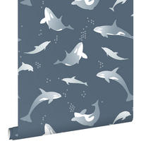 TAPETE Walen 50 x 900 cm - Blau, Papier (50/0.1cm) - ESTAhome