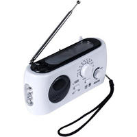 RADIO – FM/AM – LED-Taschenlampe/Notladefunktion/Batteriebetrieben – Weiß - Weiß, Kunststoff (15/7/5cm)