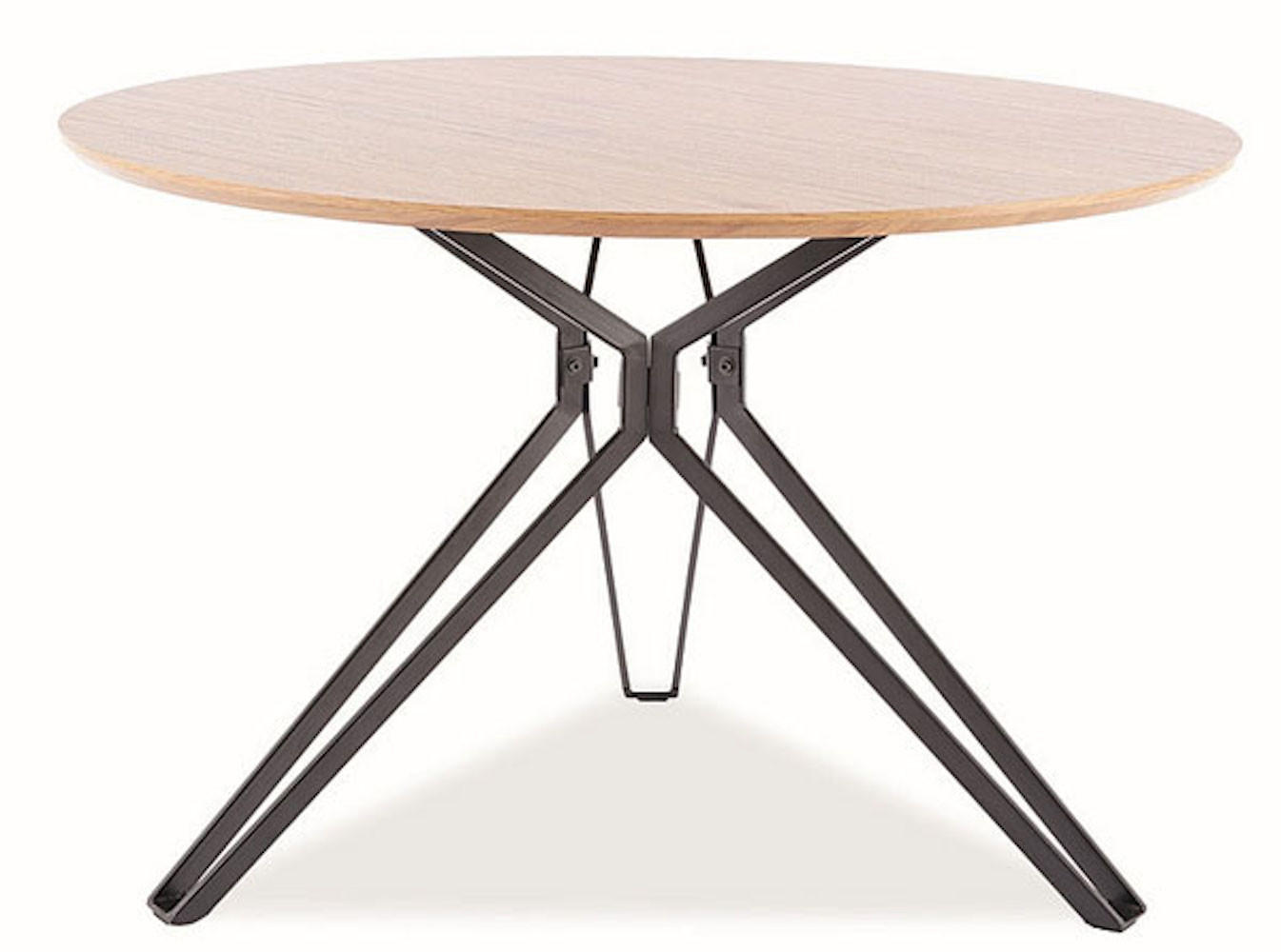 ESSTISCH Colt Eiche / schwarz 120 cm / 120 cm / 76 cm - Schwarz/Braun, Holz/Holzwerkstoff (120/120/76cm) - Feldmann-Wohnen