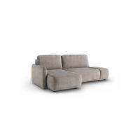 ECKSOFA Luka Mit Schlaffunktion - Graubraun, Holzwerkstoff/Textil (229/148cm) - Fun Möbel