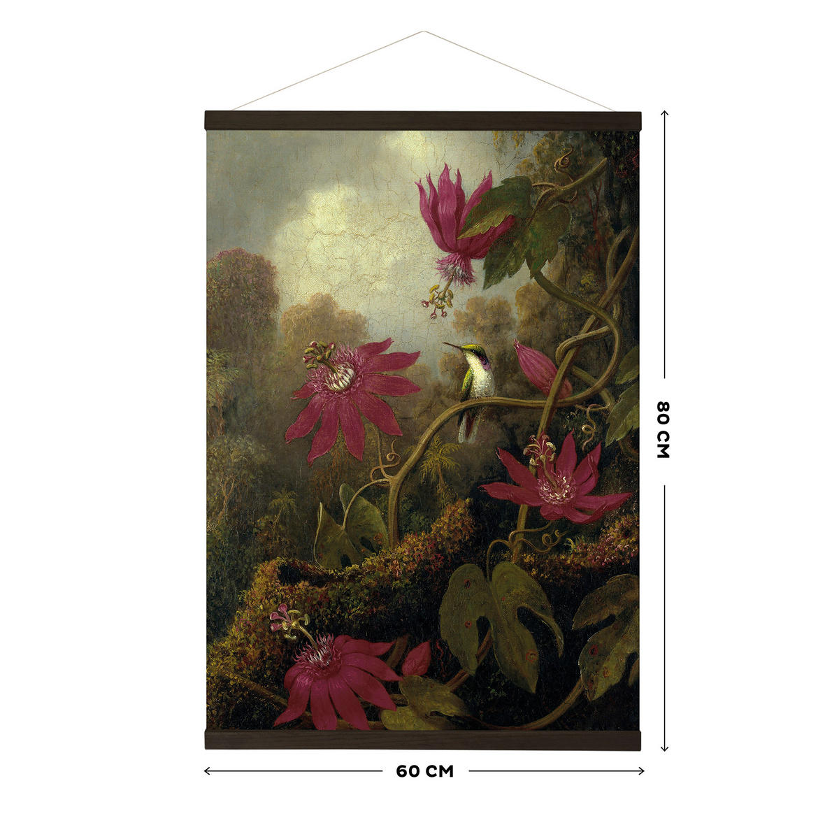 POSTER Dschungel Kolibri 100x70 - Multicolor, Textil (70/100/0.1cm) - Art for the Home