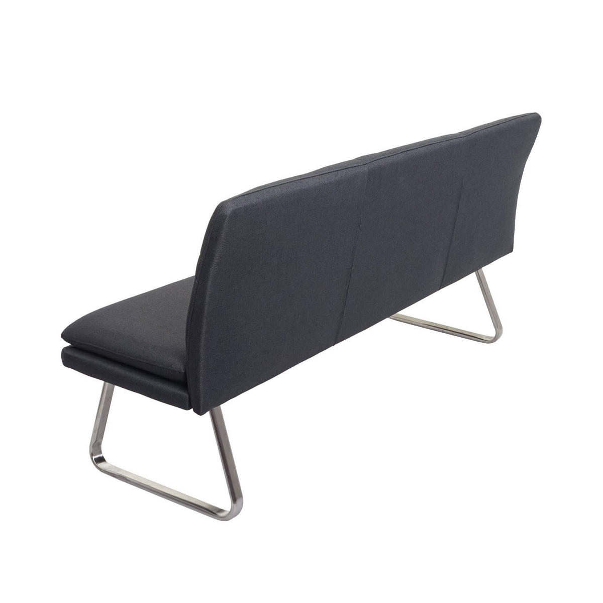 SITZBANK Grau, Silber - Silberfarben/Grau, Textil (180/90/59cm) - MCW