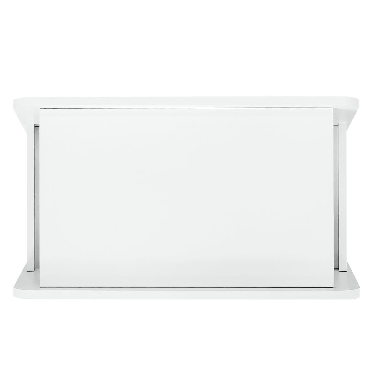 KOMMODE aus MDF & Spanplatte 81x33x51,5cm in Weiß mit Rollen - Weiß, Holzwerkstoff (81/51.5/33cm) - Modfu