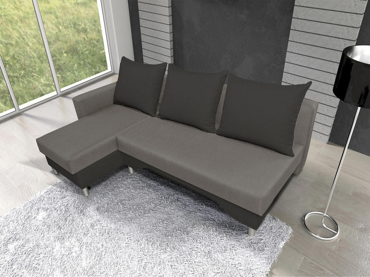 ECKSOFA Tom, Seite: Links - Grau, Holz/Kunststoff (215/133cm) - MIRJAN24