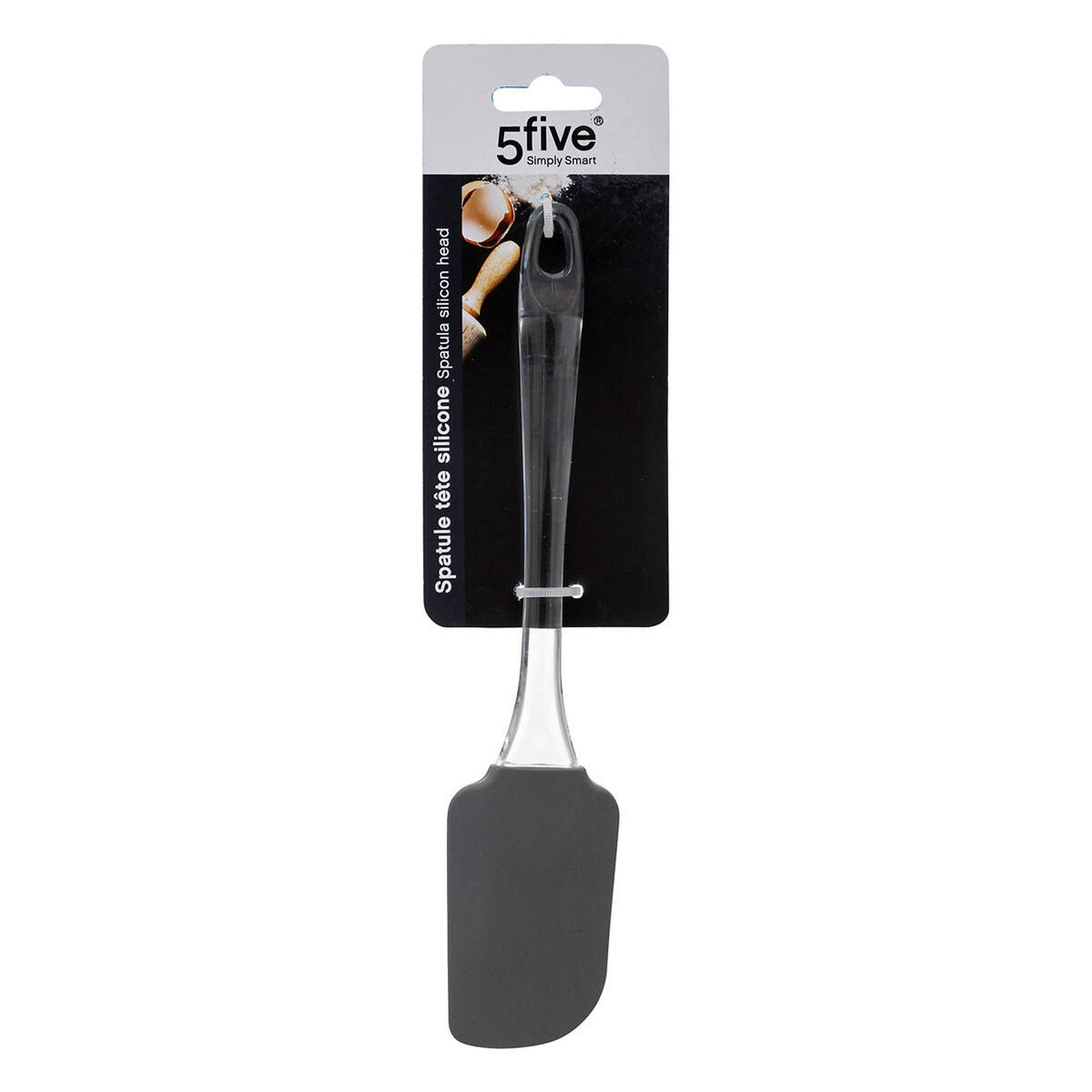 TEIGSCHABER, Kunststoff, Silikon, Grau, 24.7 cm - Grau, Kunststoff (7.5cm) - 5five Simply Smart