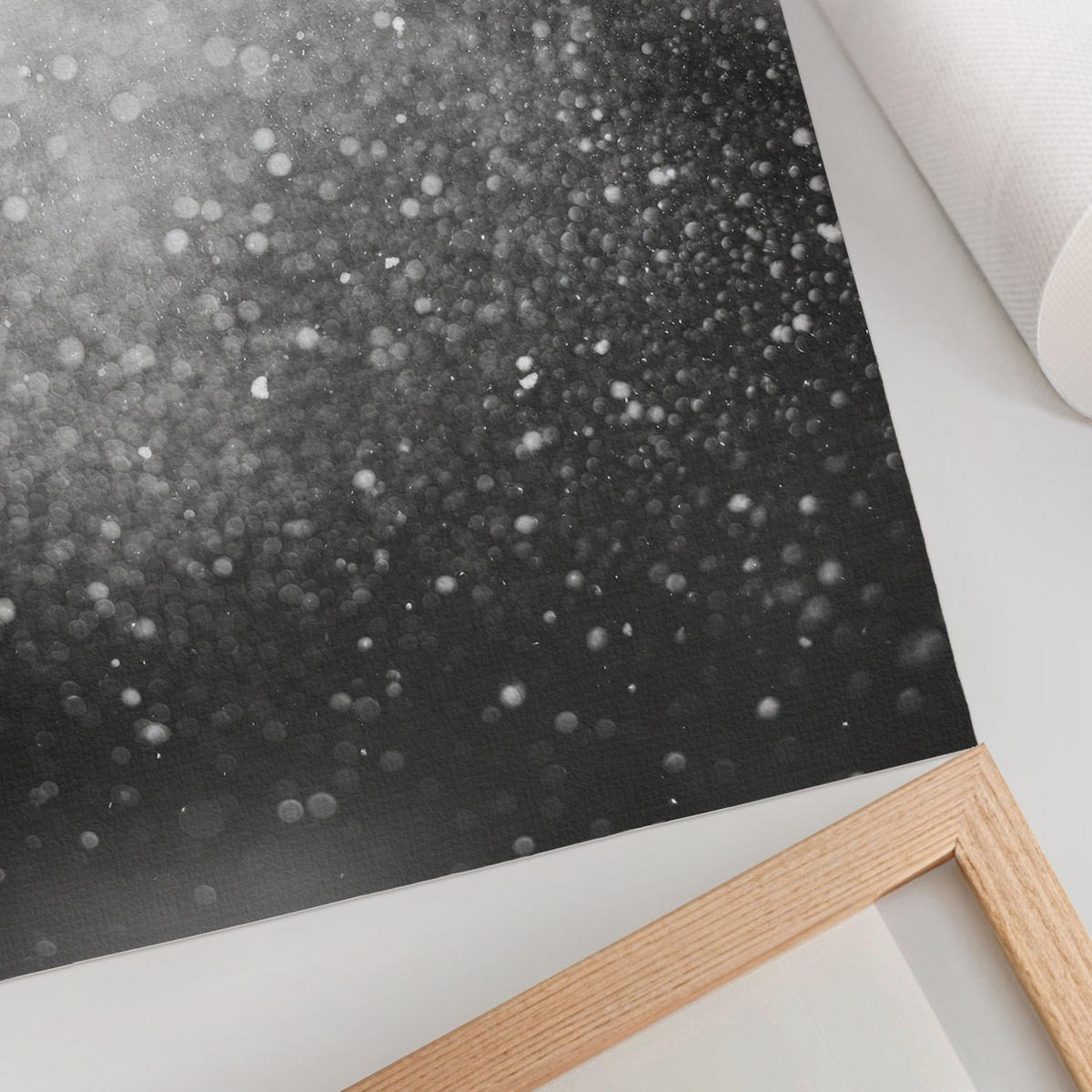 POSTER - 21x29 cm - Soft Structure - Leuchtender Glitzer - Weiß, Textil (21/29.7/0.1cm) - TULUP