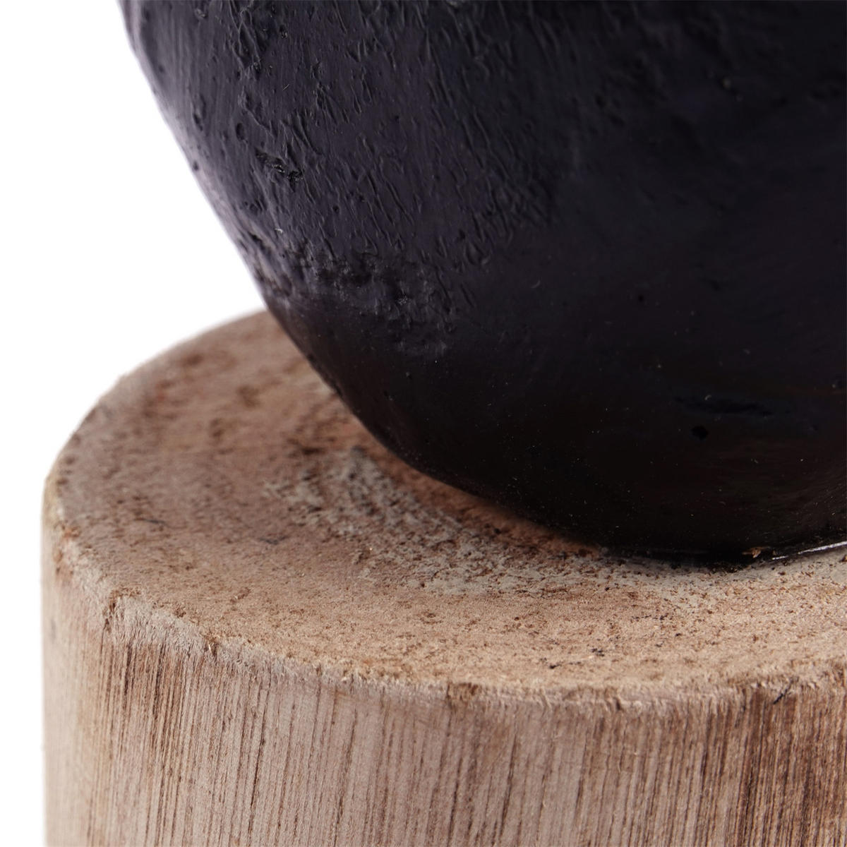 SKULPTUR Vogel Birdy III Mangoholz-Sockel schwarz-natur - Naturfarben, Holz (10/22/15cm) - CREEDWOOD