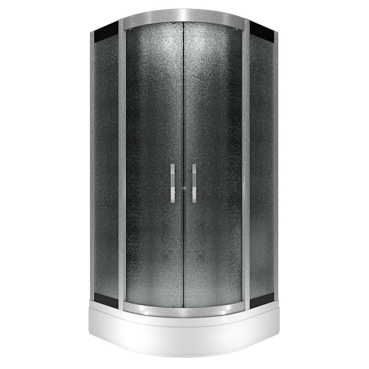 DAMPFDUSCHE Duschkabine D58-63M3-EC sw 100x100 - Schwarz, Glas/Kunststoff (100/100/225cm) - AcquaVapore by Sandra Jentho