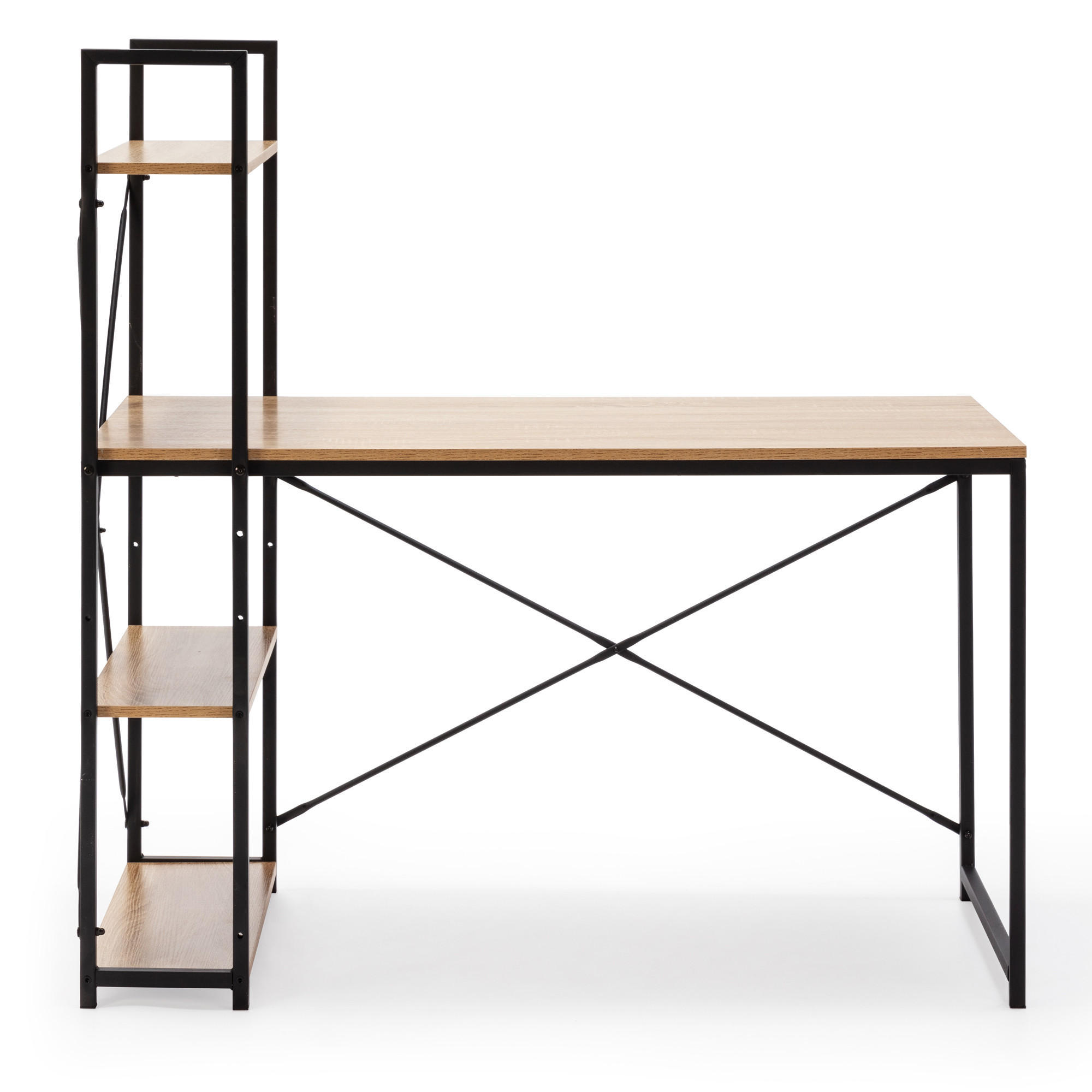 SCHREIBTISCH 120/64/120 Lidia schwarz - Schwarz, Holzwerkstoff (64/120/120cm) - VS Venta-stock