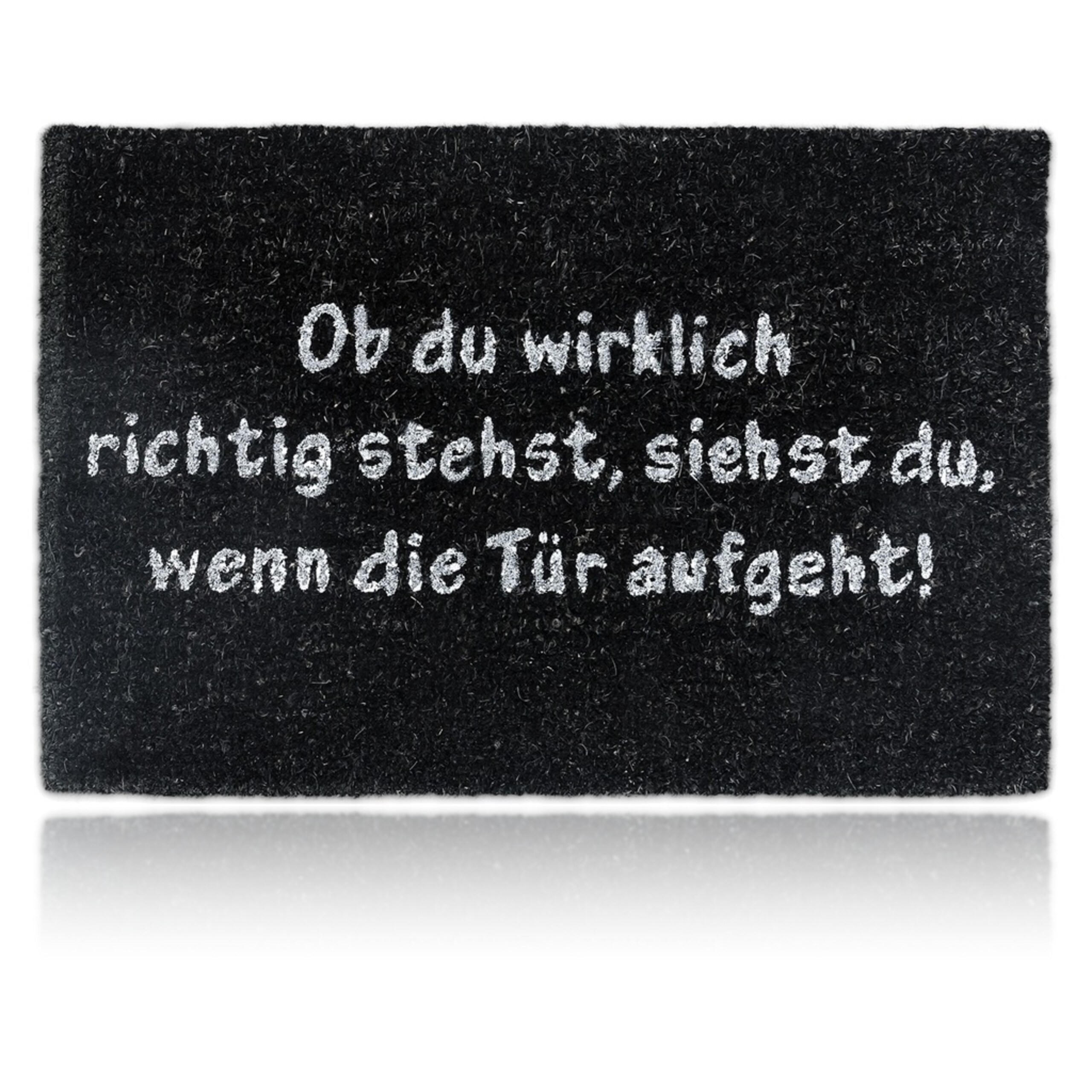 ROHOŽKA Přírodní Černá Bílá kokos protiskluzová 60x40 cm - černá, textil/plast (40/60cm) - Relaxdays