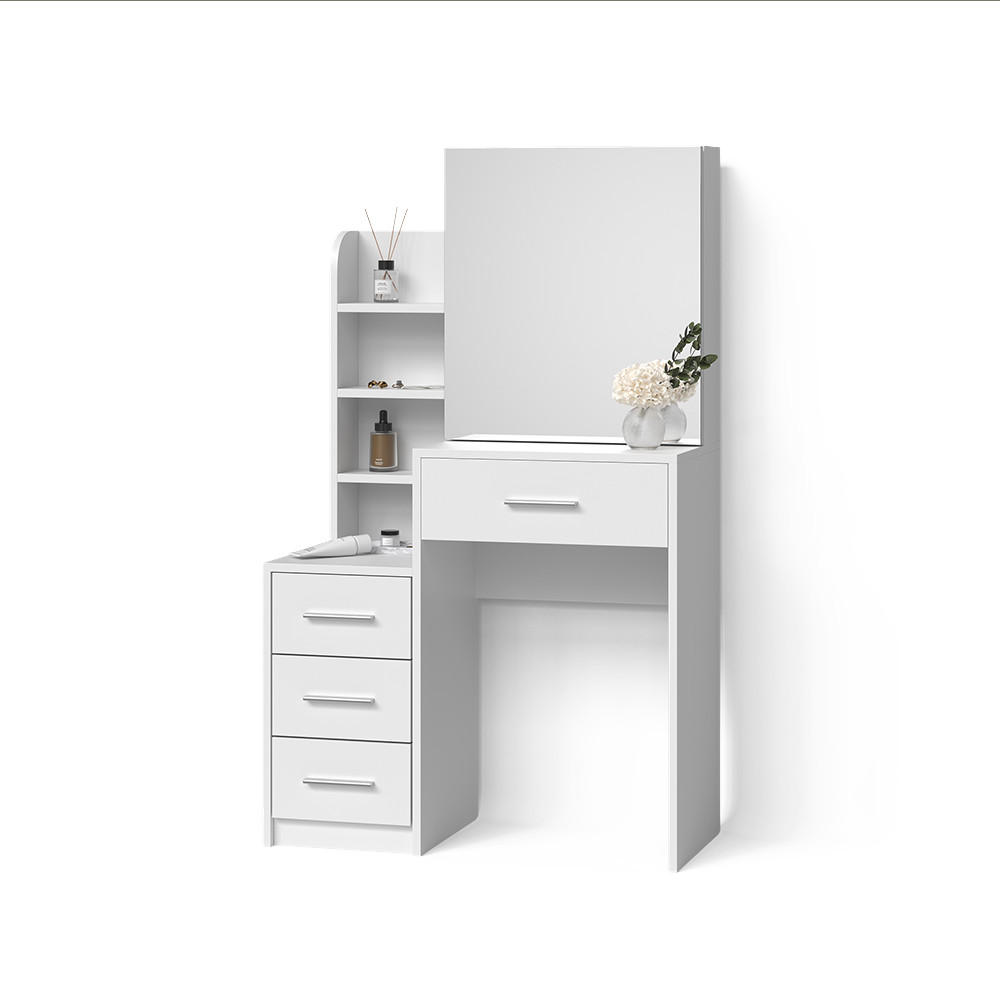 SCHMINKTISCH Loreta Weiß 80 cm - Weiß, Holzwerkstoff (80/131.6/36cm) - Livinity®