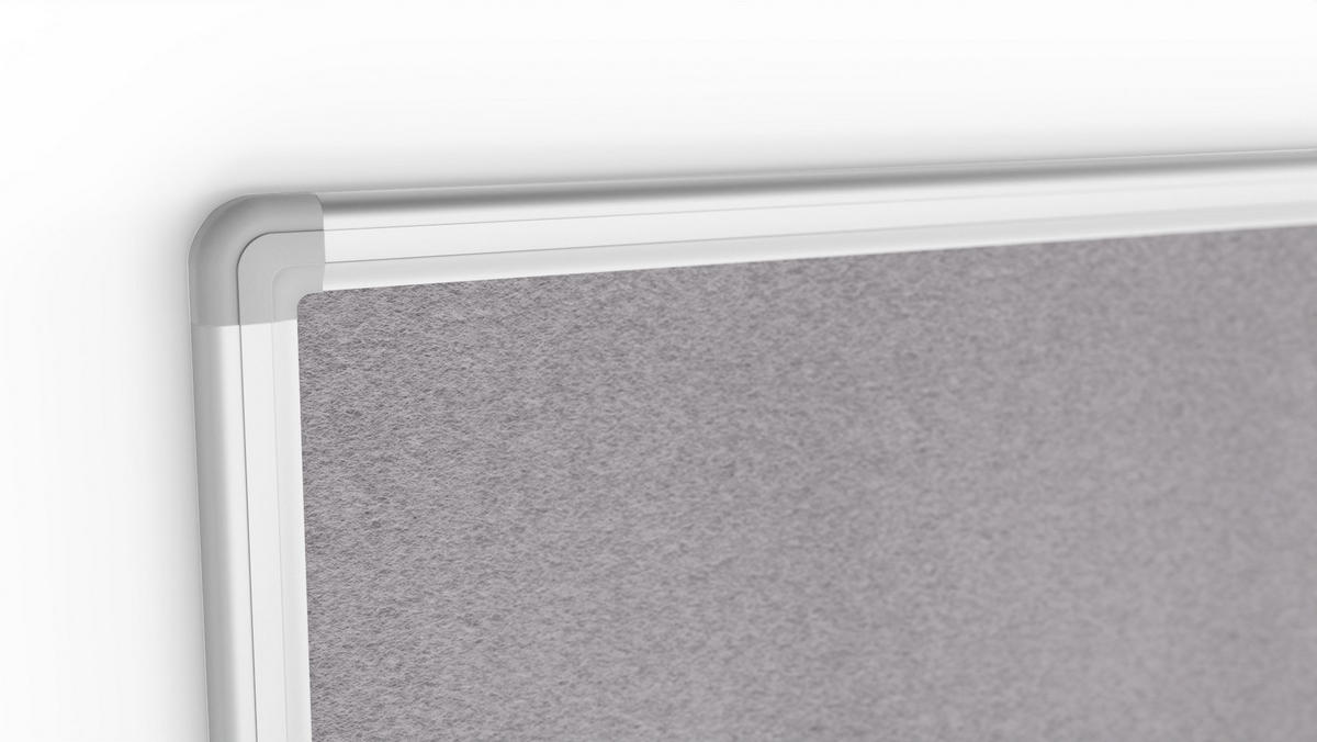 FILZTAFEL mit Aluminiumrahmen 120x120, Grau - Grau, Metall (120/120/1.6cm) - ALLboards