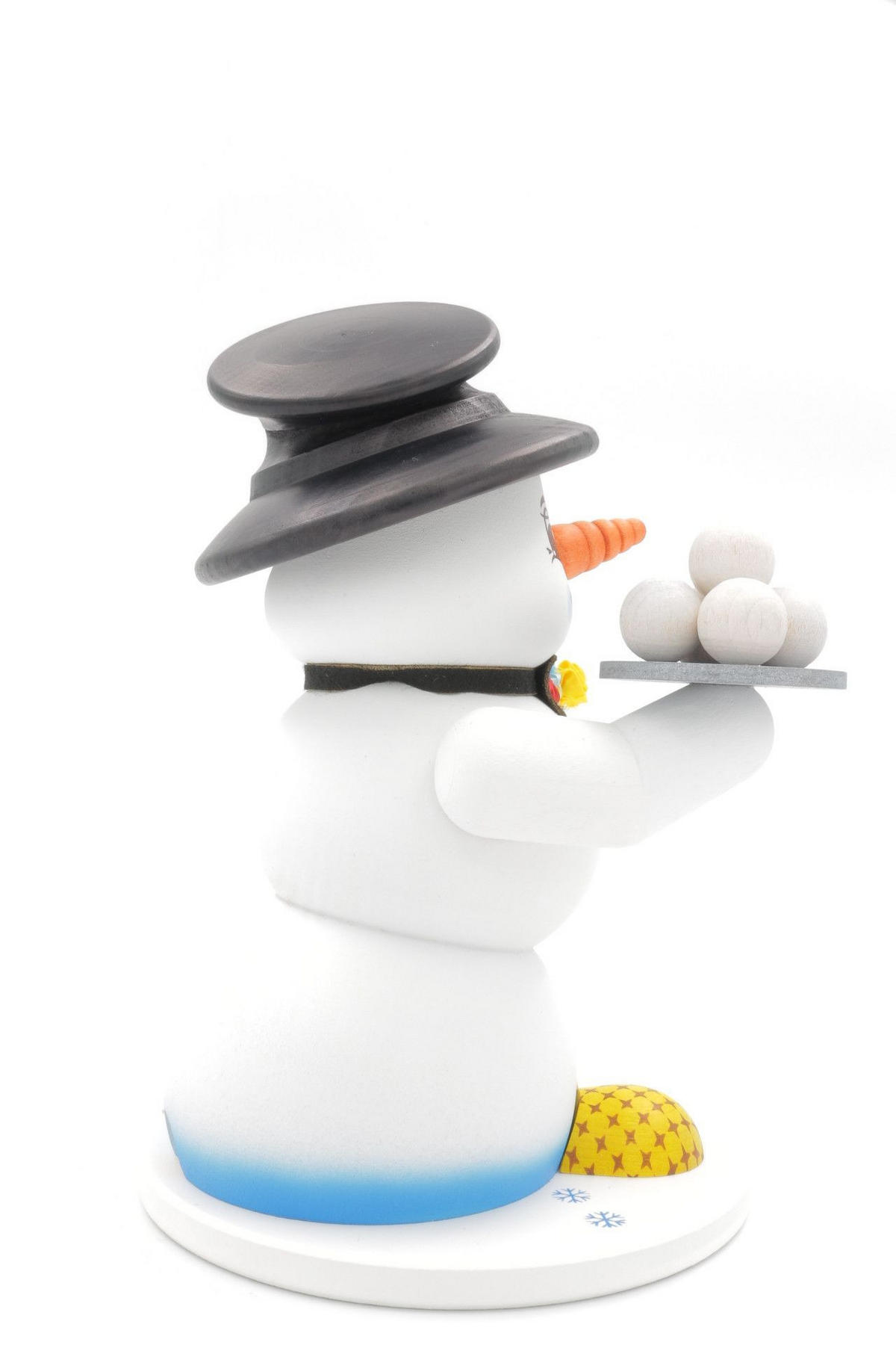 RAUCHFIGUR Schneemann Weiß GenTeelichtereman 19 cm - Multicolor, Holz (15/19/0.1cm)