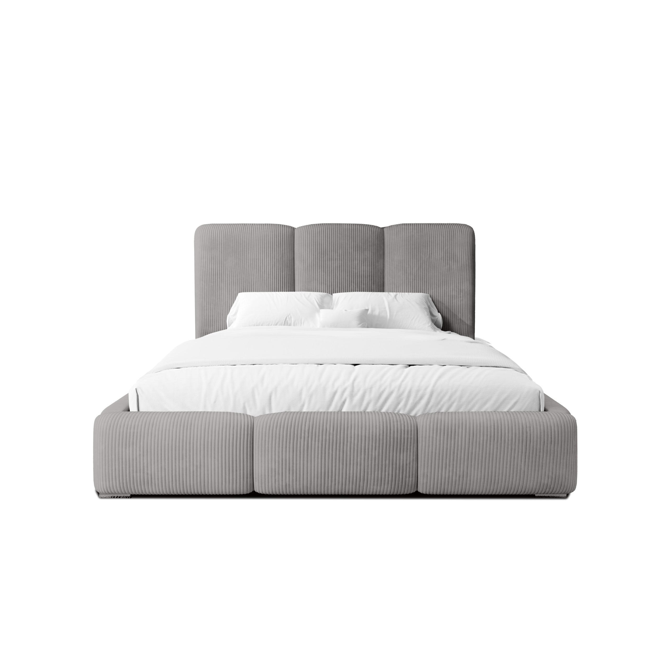 POLSTERBETT Doppelbett Walmer 140x200 cm Grau - Grau, Textil (140/200cm) - Fedve