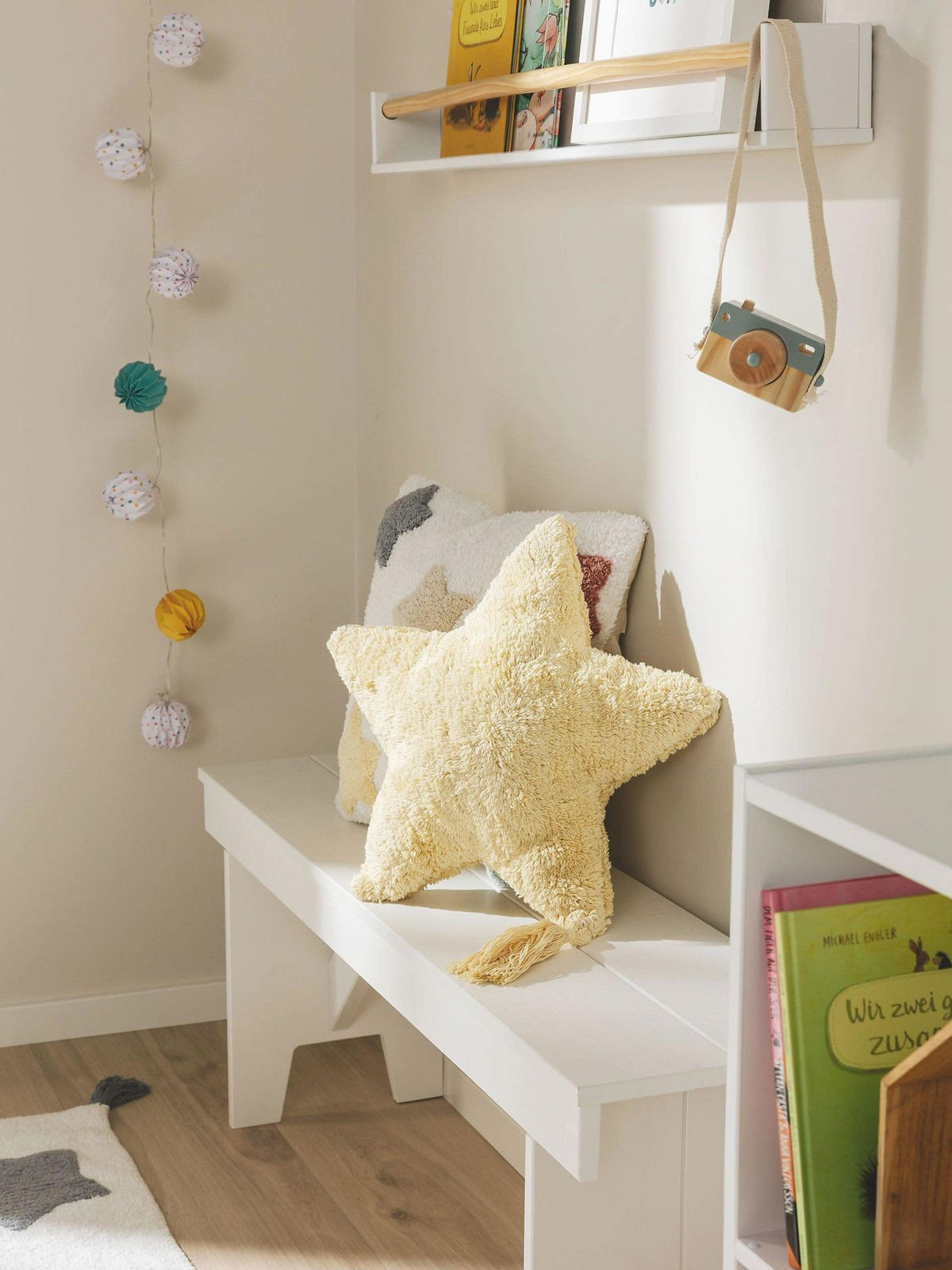 KISSEN Stars Gelb 45x45 cm - Gelb, Textil (45/1cm) - KUNSTLOFT