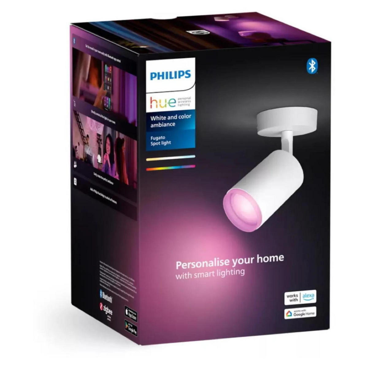 DECKENLEUCHTE Fugato Weiß - Weiß, Metall (3/3/16.3cm) - Philips HUE