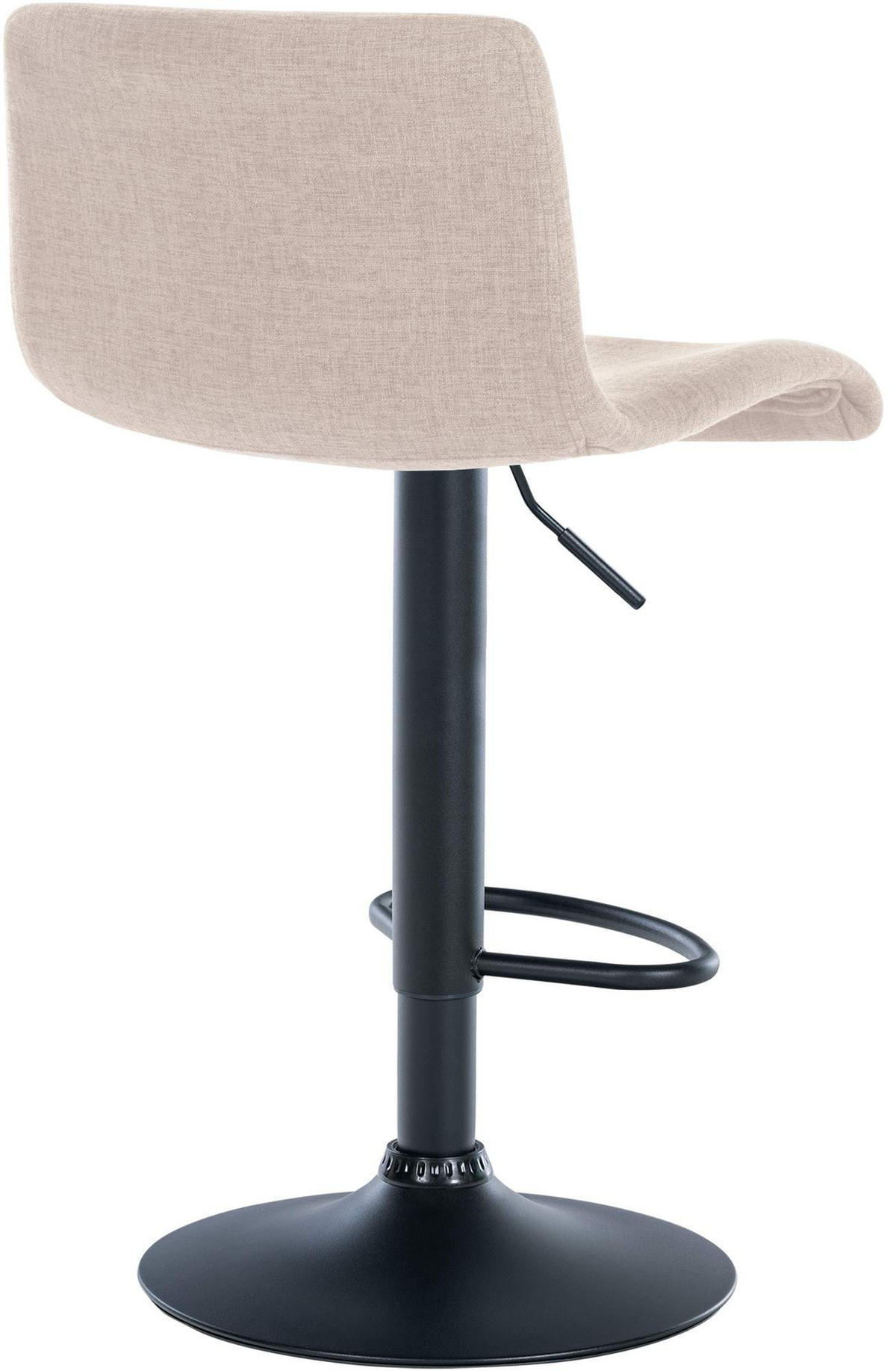 BARHOCKER Stoff creme - Creme/Schwarz, Textil/Metall (39/84/36cm) - CLP
