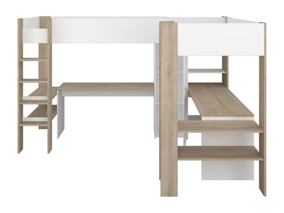 HOCHBETT - 2 -Sitzer - Holzspan - naturfarben hell, weiß - LASCANO - Naturfarben, Holz (232.2/295.7cm) - Vente-Unique