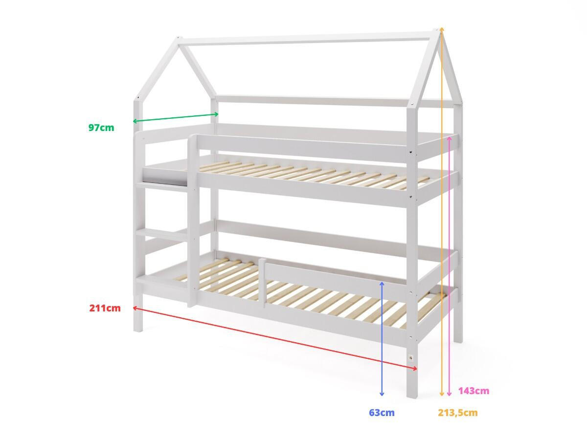 ETAGENBETT EDEN Hellgrau 97x211x134 cm - Hellgrau, Holz - FURNLUX