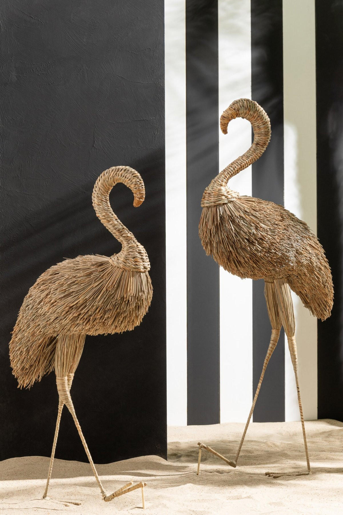 FIGUR FLAMINGO - Naturfarben, Naturmaterialien (40/125/50cm) - J-Line