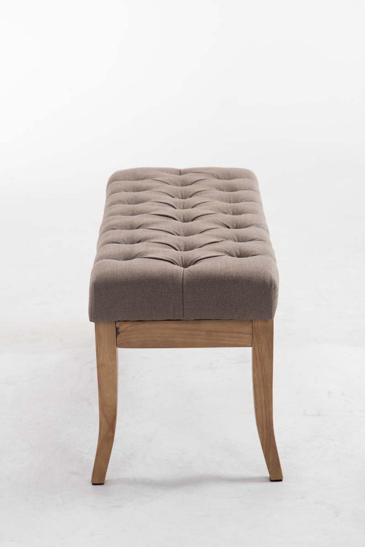 SITZBANK 100/38 cm Stoff taupe - Taupe/Naturfarben, Holz/Textil (100/46/38cm) - CLP