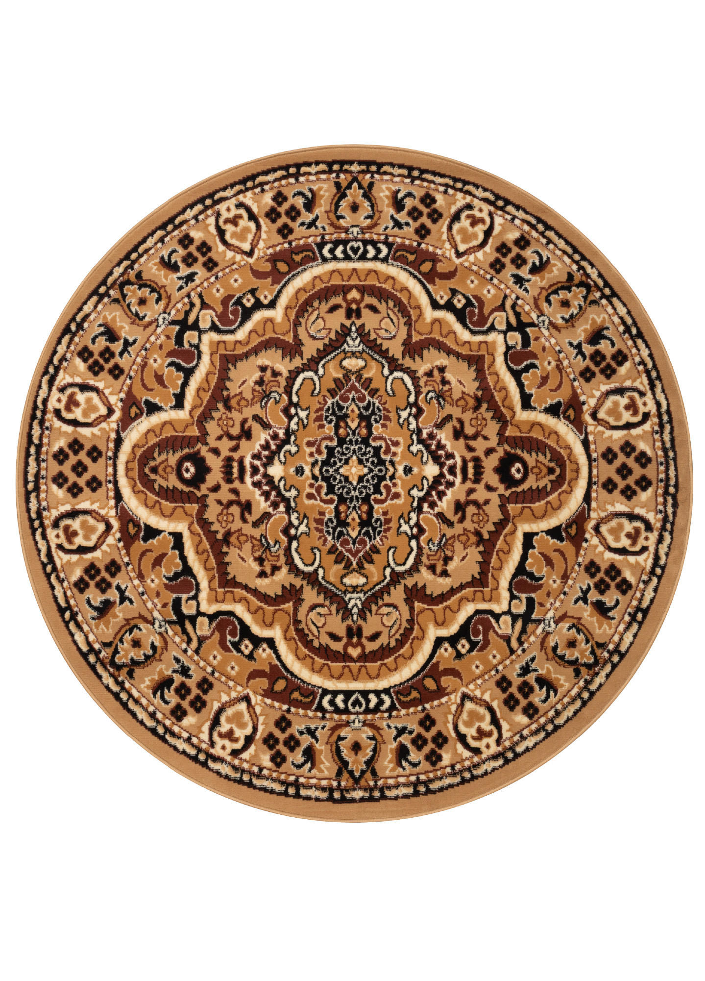 Tapiso Teppich Beige 100x100 cm